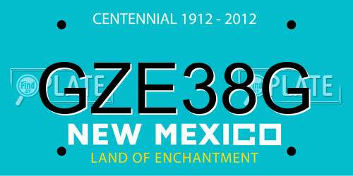 GZE38G New Mexico License Plate