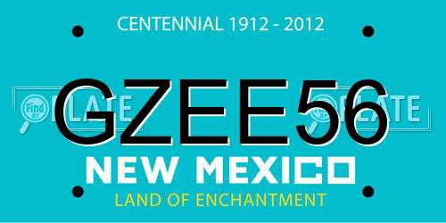 GZEE56 New Mexico License Plate