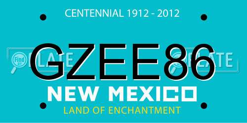 GZEE86 New Mexico License Plate