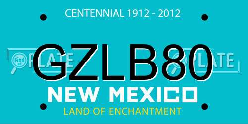 GZLB80 New Mexico License Plate