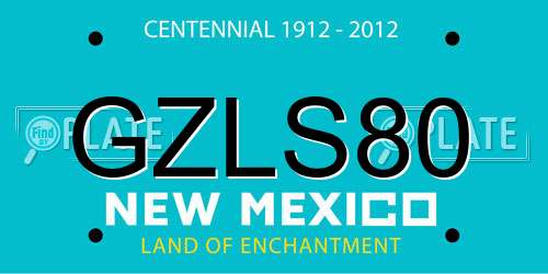 GZLS80 New Mexico License Plate