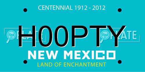 H00PTY New Mexico License Plate