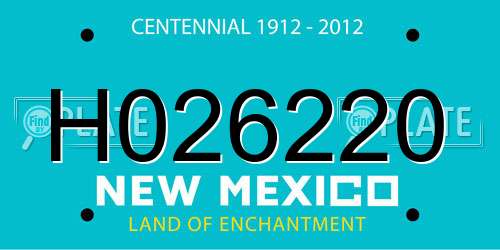 H026220 New Mexico License Plate