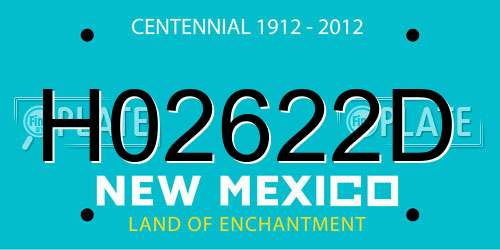 H02622D New Mexico License Plate