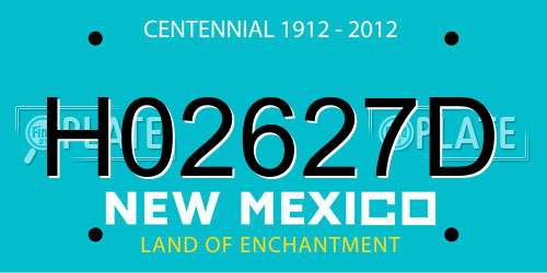 H02627D New Mexico License Plate