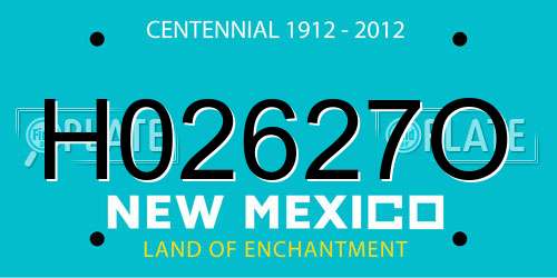 H02627O New Mexico License Plate