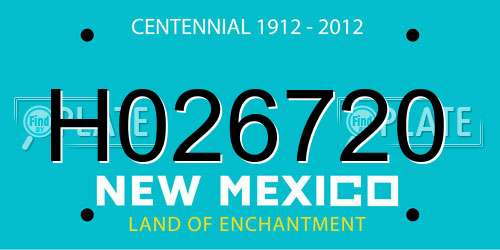 H026720 New Mexico License Plate