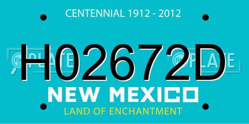 H02672D New Mexico License Plate