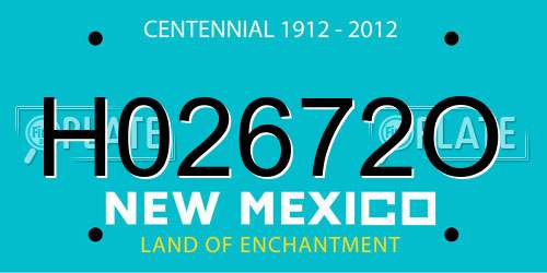 H02672O New Mexico License Plate