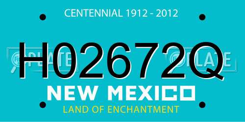 H02672Q New Mexico License Plate
