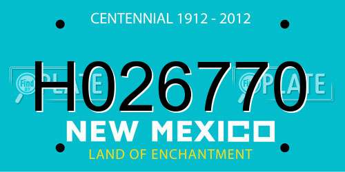 H026770 New Mexico License Plate