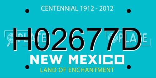 H02677D New Mexico License Plate