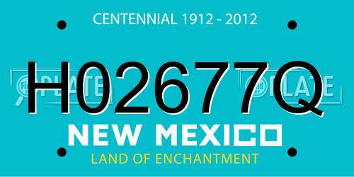 H02677Q New Mexico License Plate