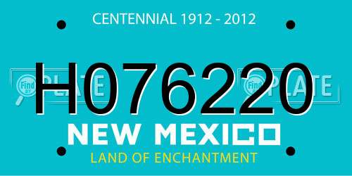 H076220 New Mexico License Plate