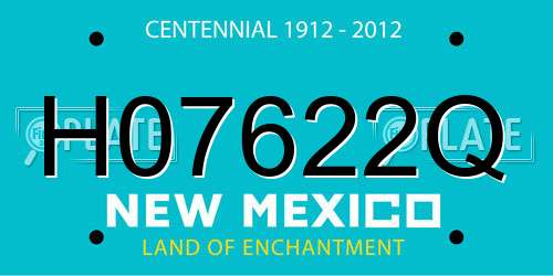 H07622Q New Mexico License Plate