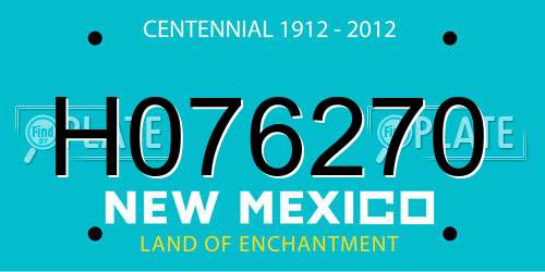 H076270 New Mexico License Plate