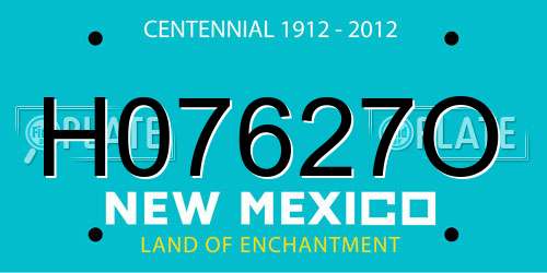 H07627O New Mexico License Plate
