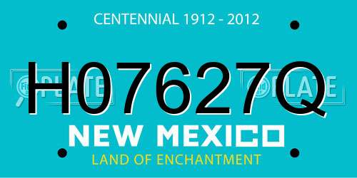 H07627Q New Mexico License Plate