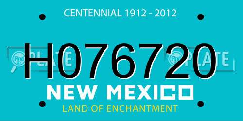 H076720 New Mexico License Plate