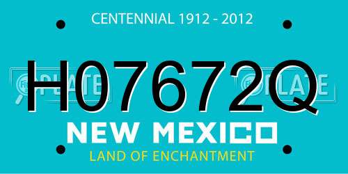 H07672Q New Mexico License Plate