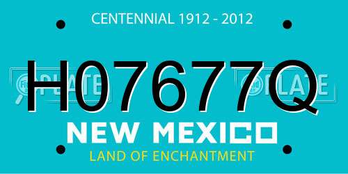 H07677Q New Mexico License Plate