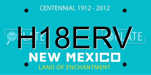 H18ERV New Mexico License Plate