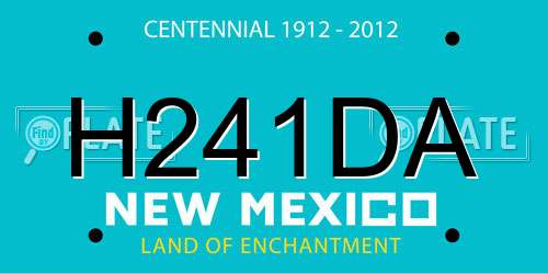 H241DA New Mexico License Plate