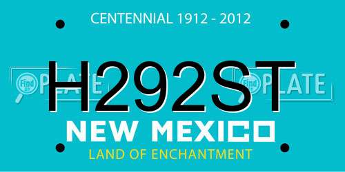 H292ST New Mexico License Plate