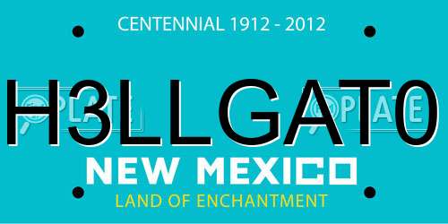 H3LLGAT0 New Mexico License Plate