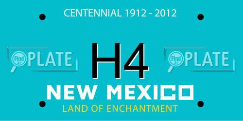 H4 New Mexico License Plate
