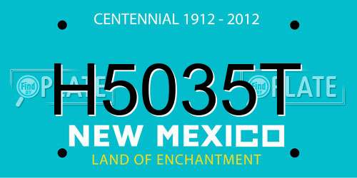 H5035T New Mexico License Plate