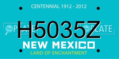 H5035Z New Mexico License Plate