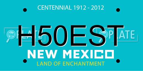 H50EST New Mexico License Plate