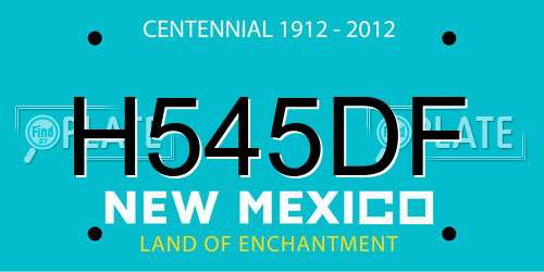H545DF New Mexico License Plate