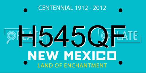 H545QF New Mexico License Plate