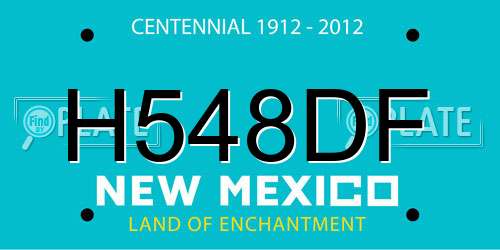 H548DF New Mexico License Plate
