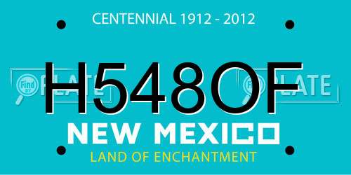 H548OF New Mexico License Plate