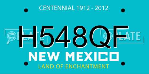 H548QF New Mexico License Plate