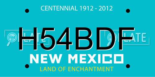 H54BDF New Mexico License Plate