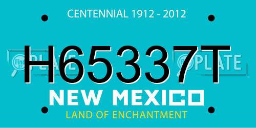 H65337T New Mexico License Plate