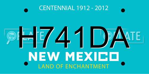 H741DA New Mexico License Plate