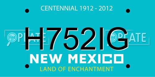 H752IG New Mexico License Plate
