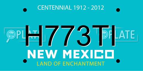 H773TI New Mexico License Plate