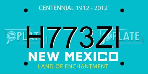 H773ZI New Mexico License Plate