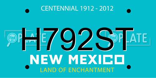 H792ST New Mexico License Plate