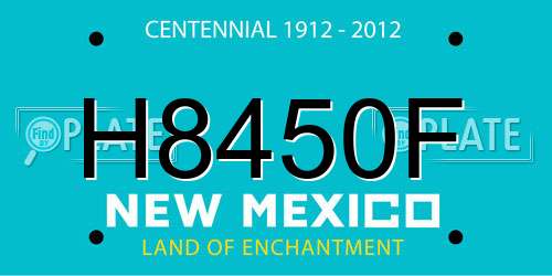 H8450F New Mexico License Plate