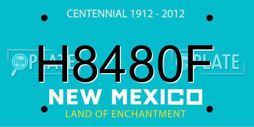 H8480F New Mexico License Plate