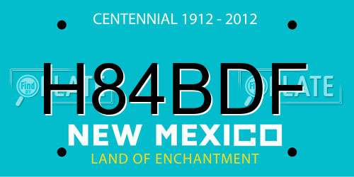 H84BDF New Mexico License Plate