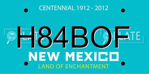 H84BOF New Mexico License Plate