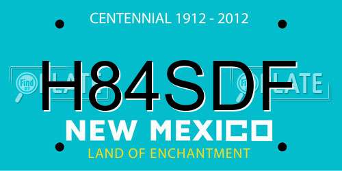 H84SDF New Mexico License Plate
